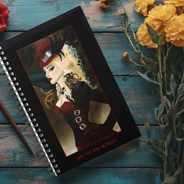 Dame Élégante Steampunk Victorienne Rouge à Mécani (Créateur téléchargé)