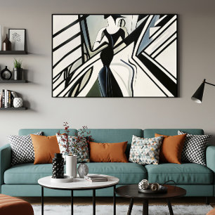 Dame en silhouette Art Déco
