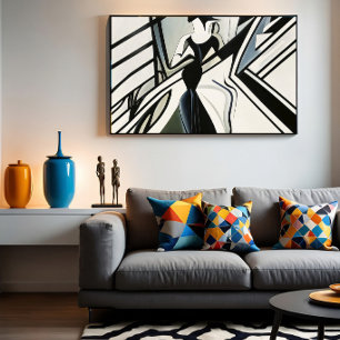 Dame en silhouette Art Déco