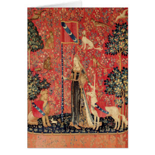 DAME ET LICORNE Fleurs,Animaux Fantaisie Noël