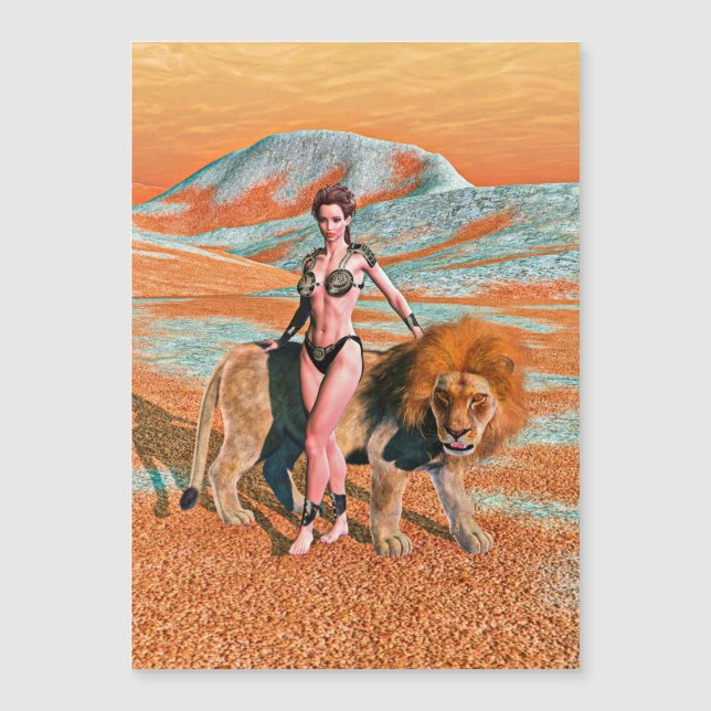Dame et Lion (Devant)