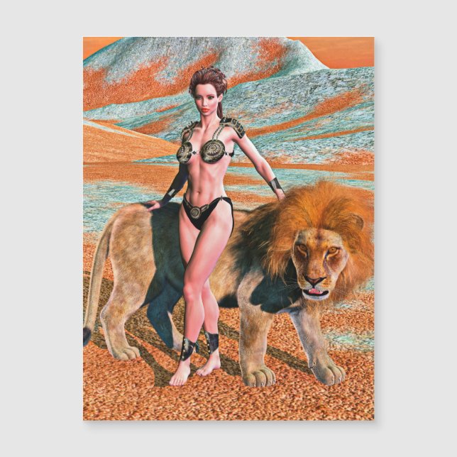 Dame et Lion (Devant)