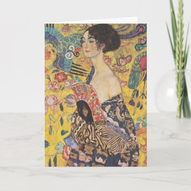 Dame Gustav Klimt Avec Carte De Voeux (Devant)