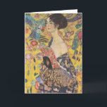 Dame Gustav Klimt Avec Carte De Voeux<br><div class="desc">Dame Gustav Klimt Avec Carte De Voeux Ventilateur. Peinture à l'huile sur toile de 1918. Voici un beau portrait de Gustav Klimt montrant son intérêt pour le Japon. Un grand cadeau pour les amateurs d'art nouveau,  Gustav Klimt,  et de peinture symboliste colorée.</div>