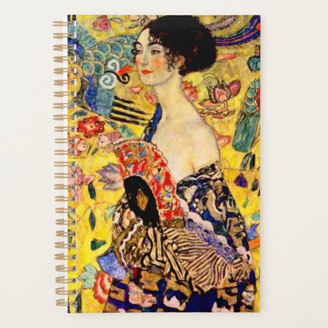 Dame Gustav Klimt avec ventilateur (Devant)