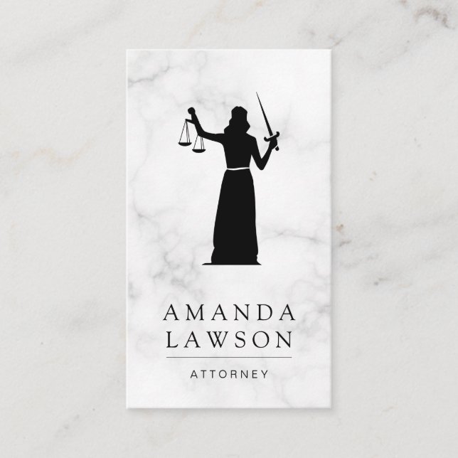 Dame | Justice | Carte de rendez-vous de l'avocat (Devant)