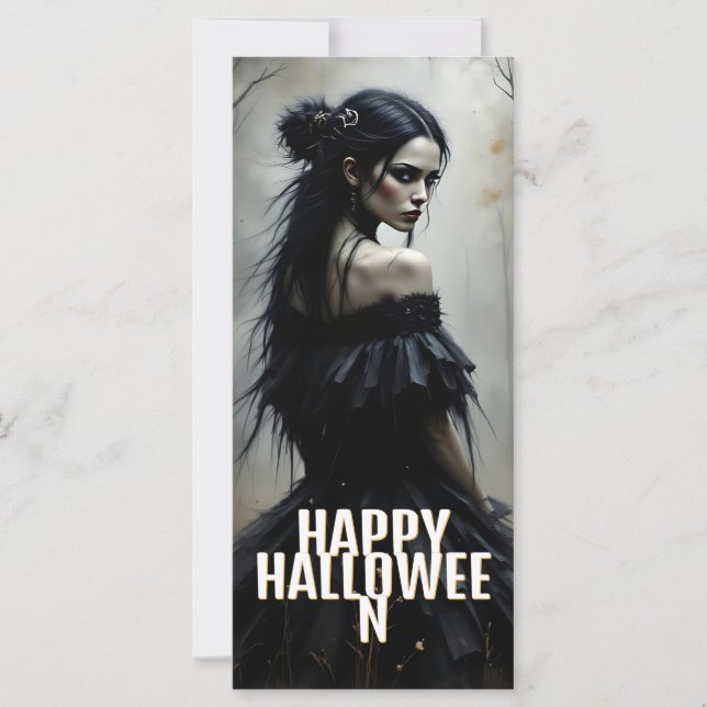 Dame Mystique dans une sombre forêt d'Halloween (Devant)