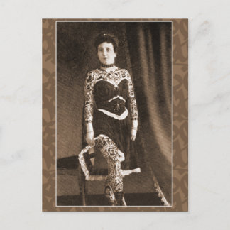 Dame tatouée sur cartes, cartes postales
