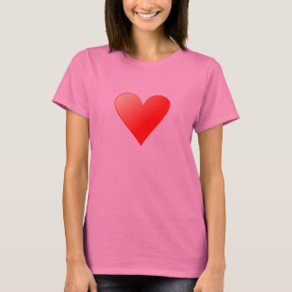 Damen Ringer T-shirt weiß/schwarz mit Herz