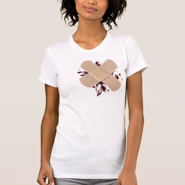 dames absentes de T-shirt de coeur (Devant)