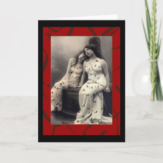 Dames avec cheveux longs Cartes de notes victorien