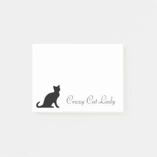 Dames de chat folles Post-it®   chaton noir