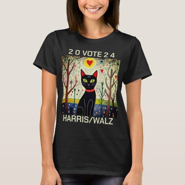 Dames De Chat Sans Enfant Pour Kamala T-Shirt (Devant)