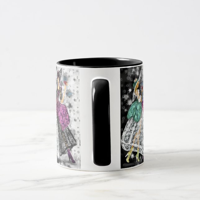 Dames En Dentelle Moderne Robes Mug Cadeau (Poignée)