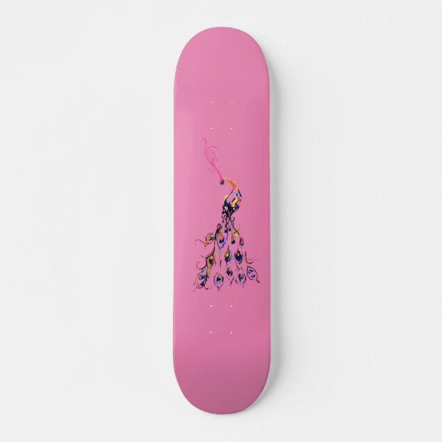 Dames & Filles Skateboard Coloured Peacock (Devant)