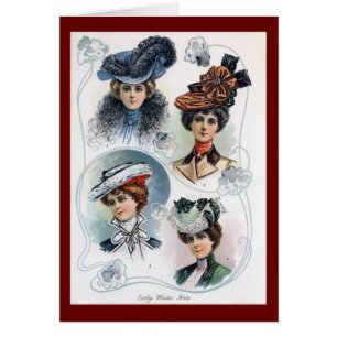 Dames vintages dans des casquettes