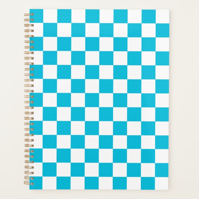 Damier bleu aqua classique (Devant)