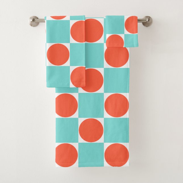 Damier Corail et Aqua Cercle (En situation)