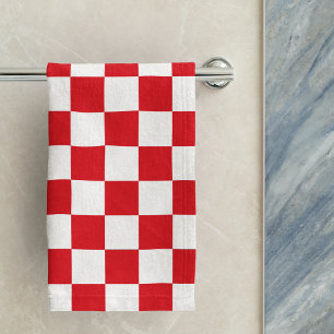 Damier Géométrique Rouge Croate