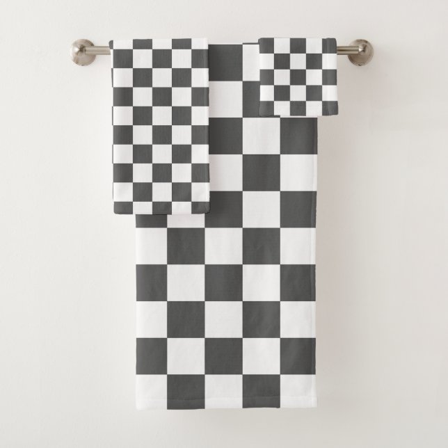 Damier gris foncé classique (En situation)