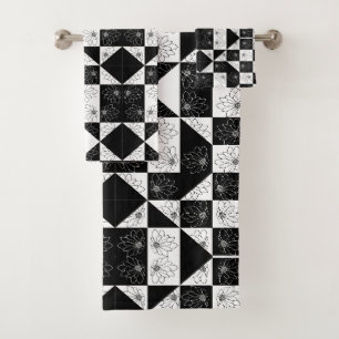 Damier monochrome et motif floral Glamour