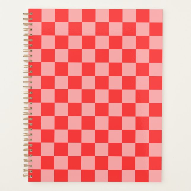 Damier Rouge et Rose Attrayant (Devant)