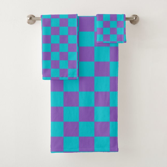 Damier violet et cyan (En situation)