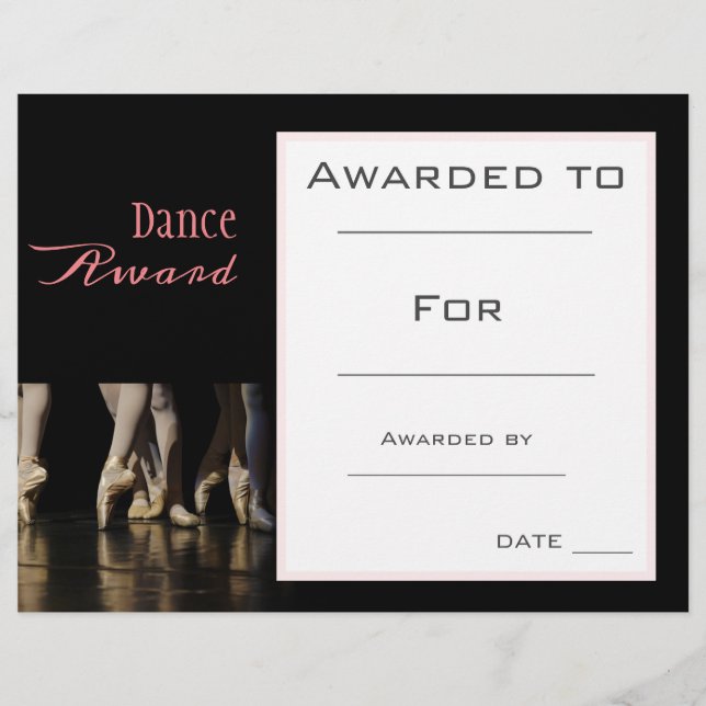Dance award fille ballet danseuse rose (Devant)