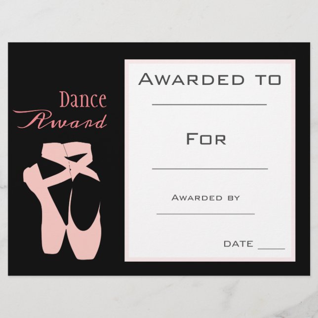 Dance award fille ballon chaussures rose danseuse (Devant)