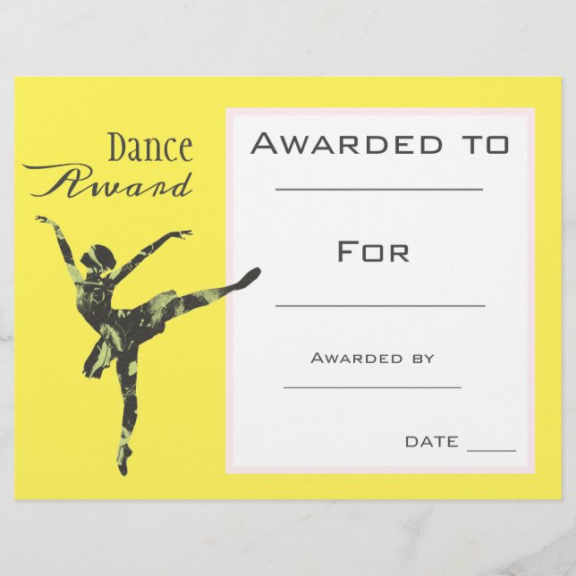 Dance award fille danseuse de ballet (Devant)
