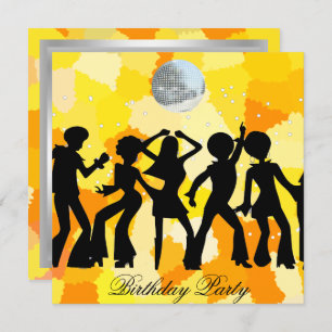 Dance Disco Anniversaire Fête Invitation