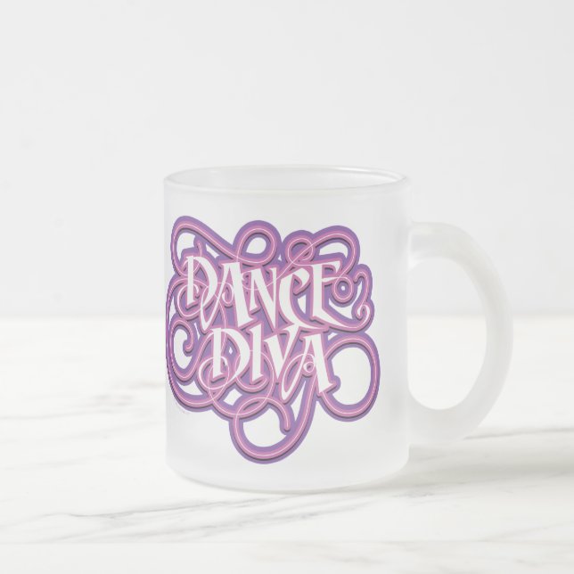 Dance Diva Frosted Glass café Mug (Droit)