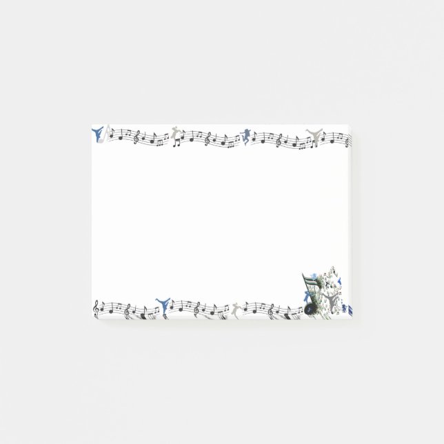 Dance Genres silhouettes et musique Post-It Notes (Devant)