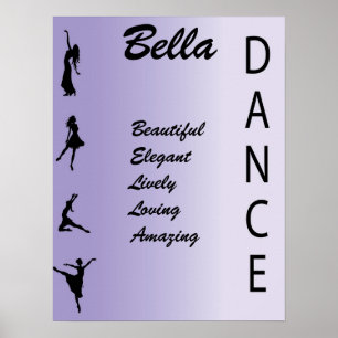 Dance Girls Nom Art Wall Imprimer Poster