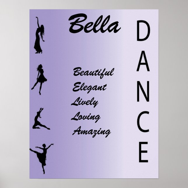Dance Girls Nom Art Wall Imprimer Poster (Devant)