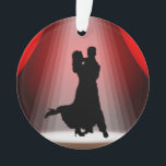 Dance Ornament - Competition Ballroom Dancing<br><div class="desc">I hope you'll enjoy this as an ornament for your tree, a year round trinket to hang in your home, a gift for your shag dancing friends ... you name it! I did pay the fees for Extended Licenses for the background, and will offer some variations later. Thank you for...</div>