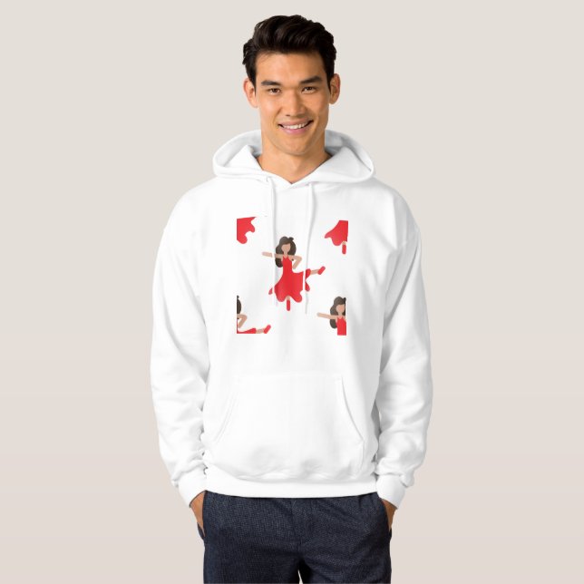 Dancer emoji mens capoté sweat - shirt à capuche s (Devant entier)