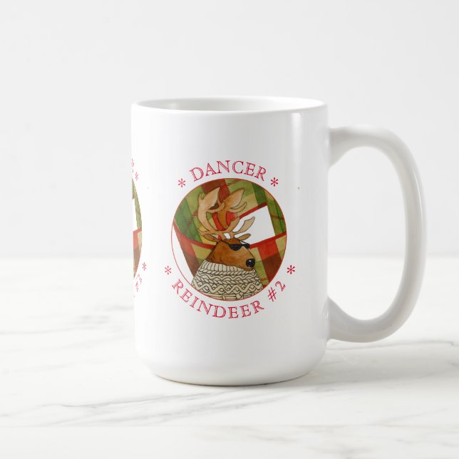 DANCER REINDEER Tall White Mug (Droite)