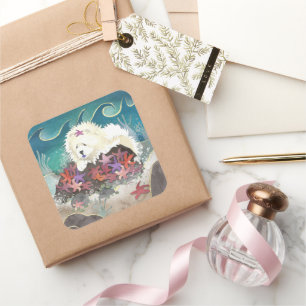 DANCIEN AVEC LES stickers carré à la crème STARZ