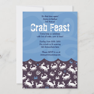 Dancing CRAB FEST FEST Dîner Invitation