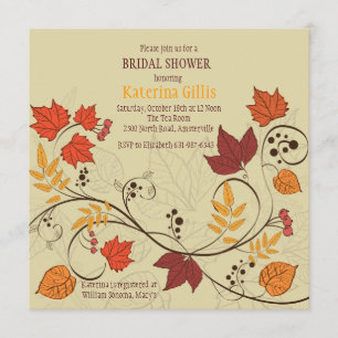 Dancing Fall Leaves Invitation