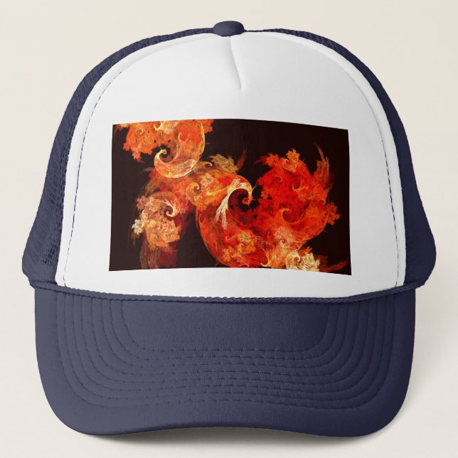 Dancing Firebirds Abstrait Art Casquette (Devant)