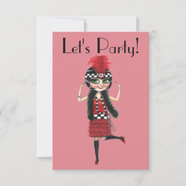 Dancing Flapper Girl Roaring Vingt ans (Devant)