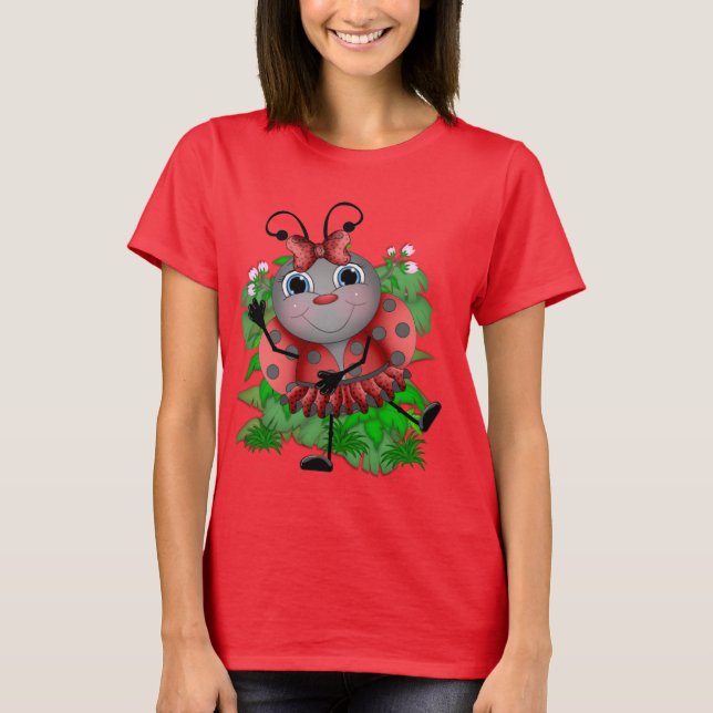 Dancing Ladybug dessin animé femme t-shirt (Devant)