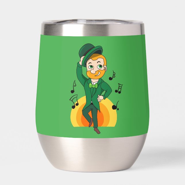Dancing leprechaun, dessin animé de la Saint Patri (Arrière)