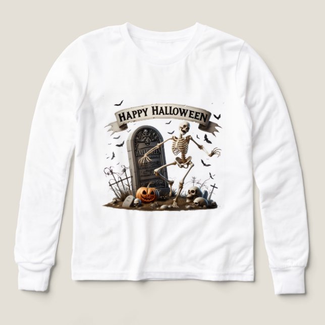 Dancing Skeleton Halloween Design (Motif recto)