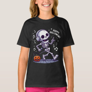 Dancing Skeleton Halloween Musique amusant T-shirt