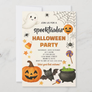Dancing Skeletons Halloween Fête Invitation