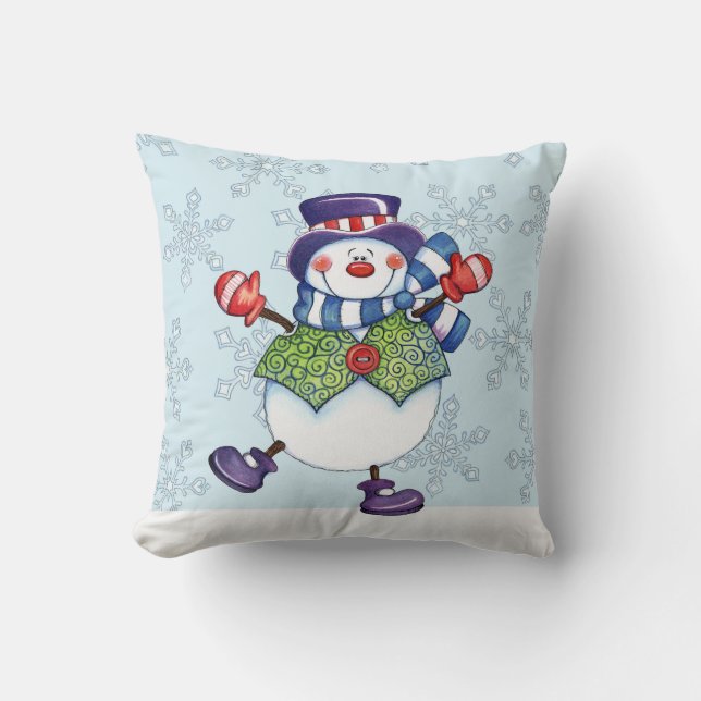 Dancing Snowman - Coussin (Recto)