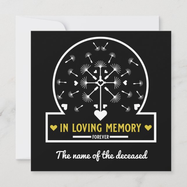 Dandelion Dans Le Vent Dans La Carte Mémoire Amour (Devant)